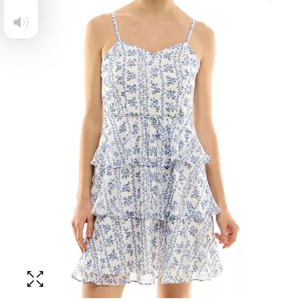 Floral-Print Triple-Tier Fit & Flare Dress